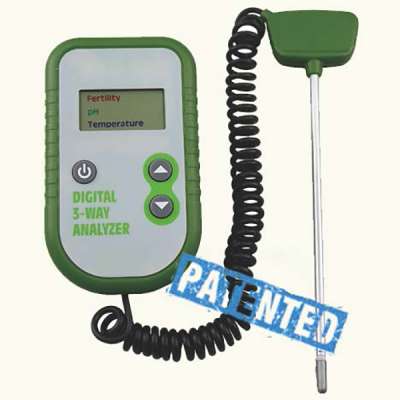 Digital 3 in 1 Soil pH Fertility Temperature Analyzer Soil Test Kit